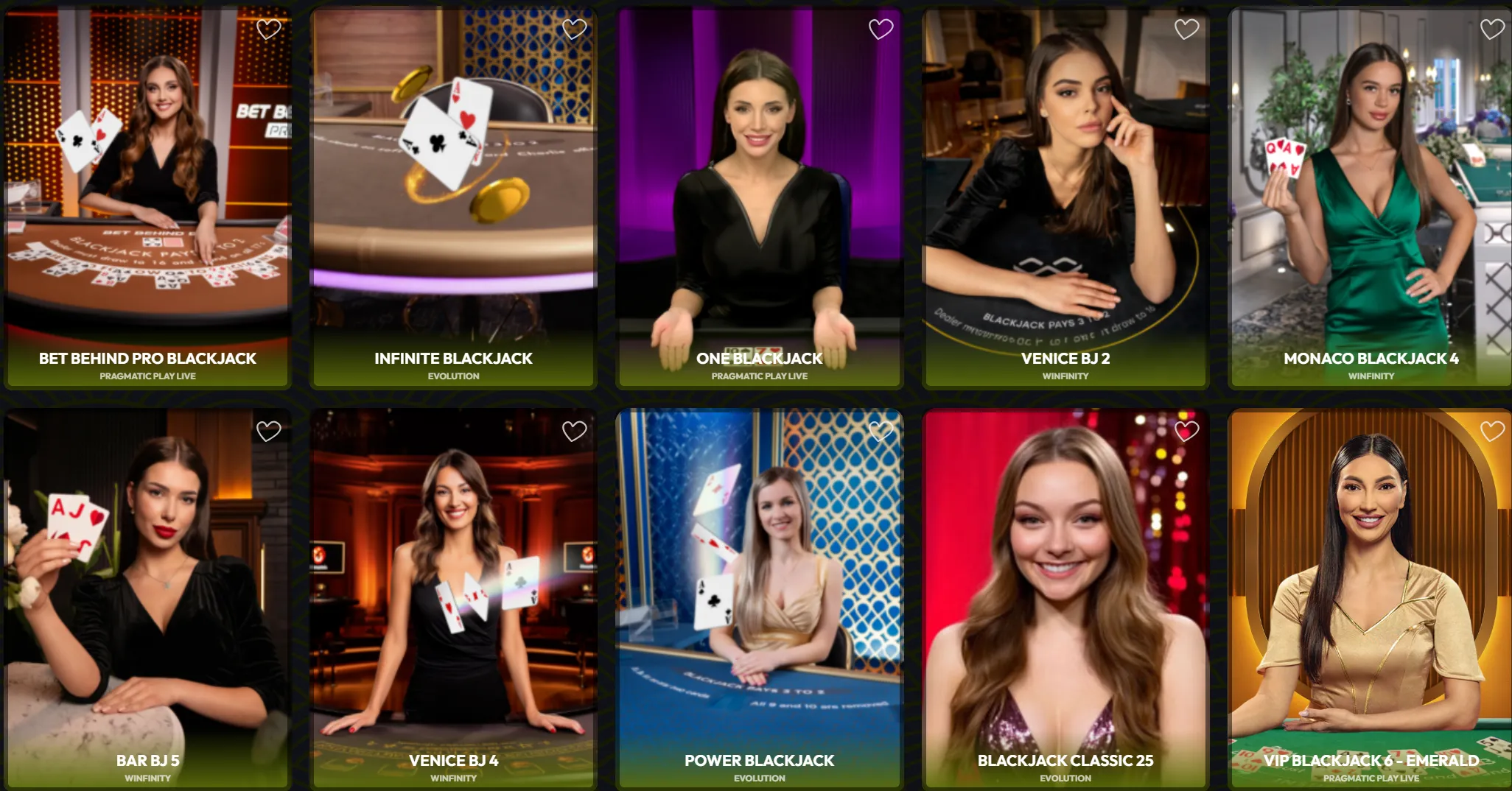 Live blackjack selectie in MakiSpin Casino