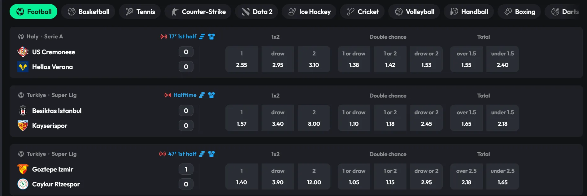 Makispin Casino sportinterface met live odds