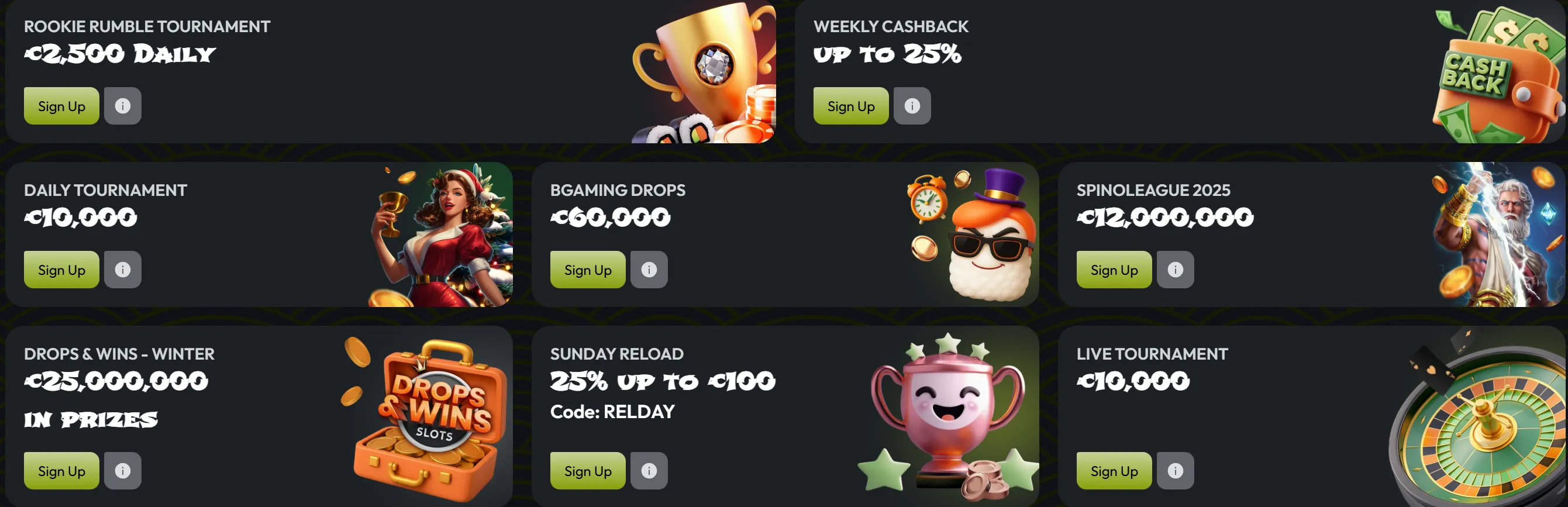 Makispin Casino promoties en toernooien overzicht